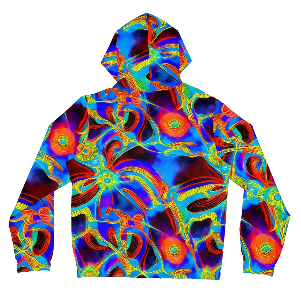 Sunburst Current on Women's Full-Zip Hoodie — Back