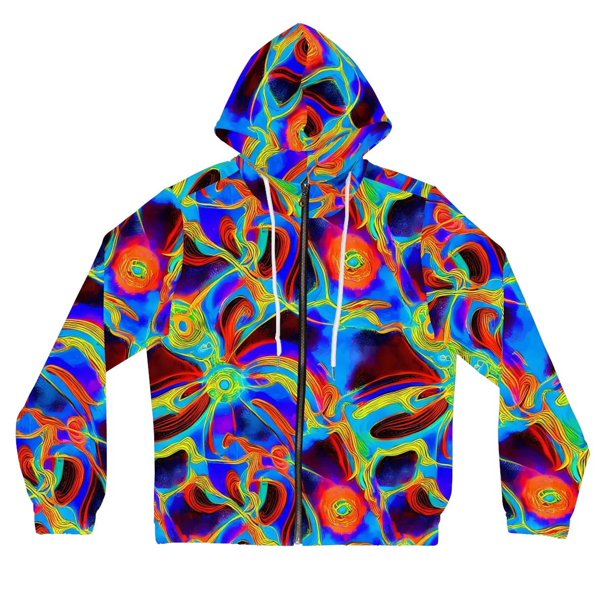 Sunburst Current on Women's Full-Zip Hoodie — Front