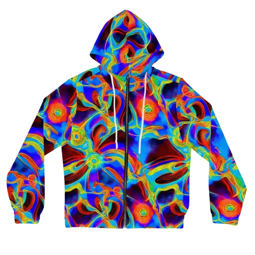 Sunburst Current on a Women's Full-Zip Hoodie