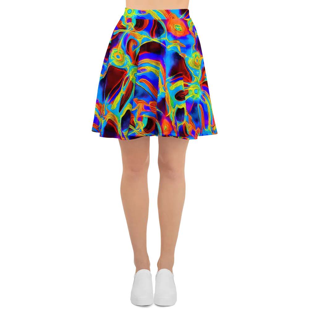 Sunburst Current on Skater Skirt — Front