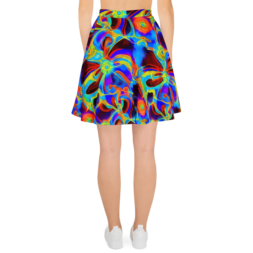 Sunburst Current on Skater Skirt — Back