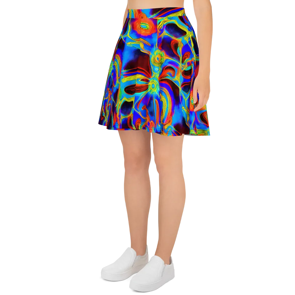 Sunburst Current on Skater Skirt — Left