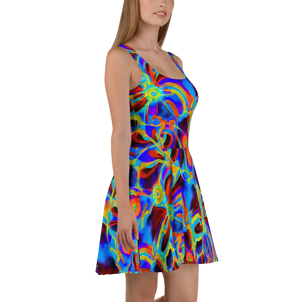 Sunburst Current on Skater Dress — Right