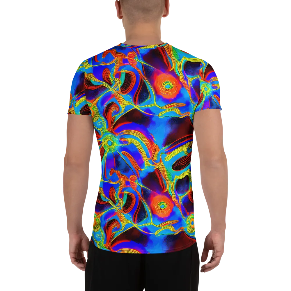 Sunburst Current on Men's Athletic T-Shirt — Back