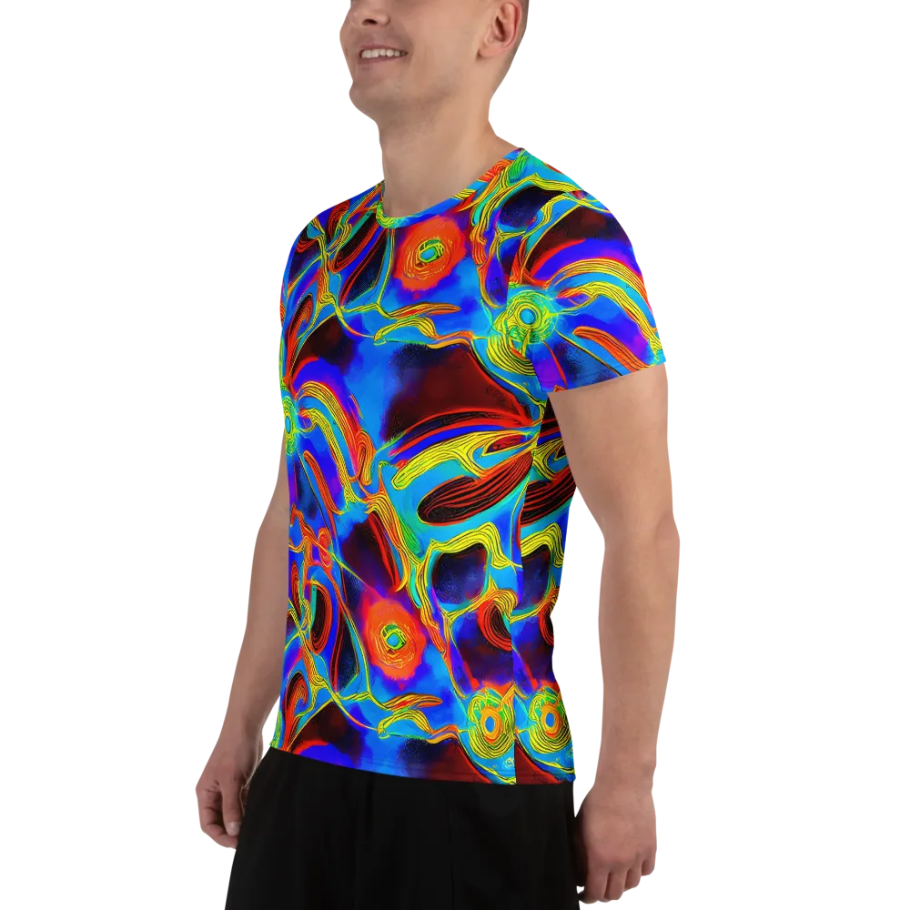 Sunburst Current on Men's Athletic T-Shirt — Left