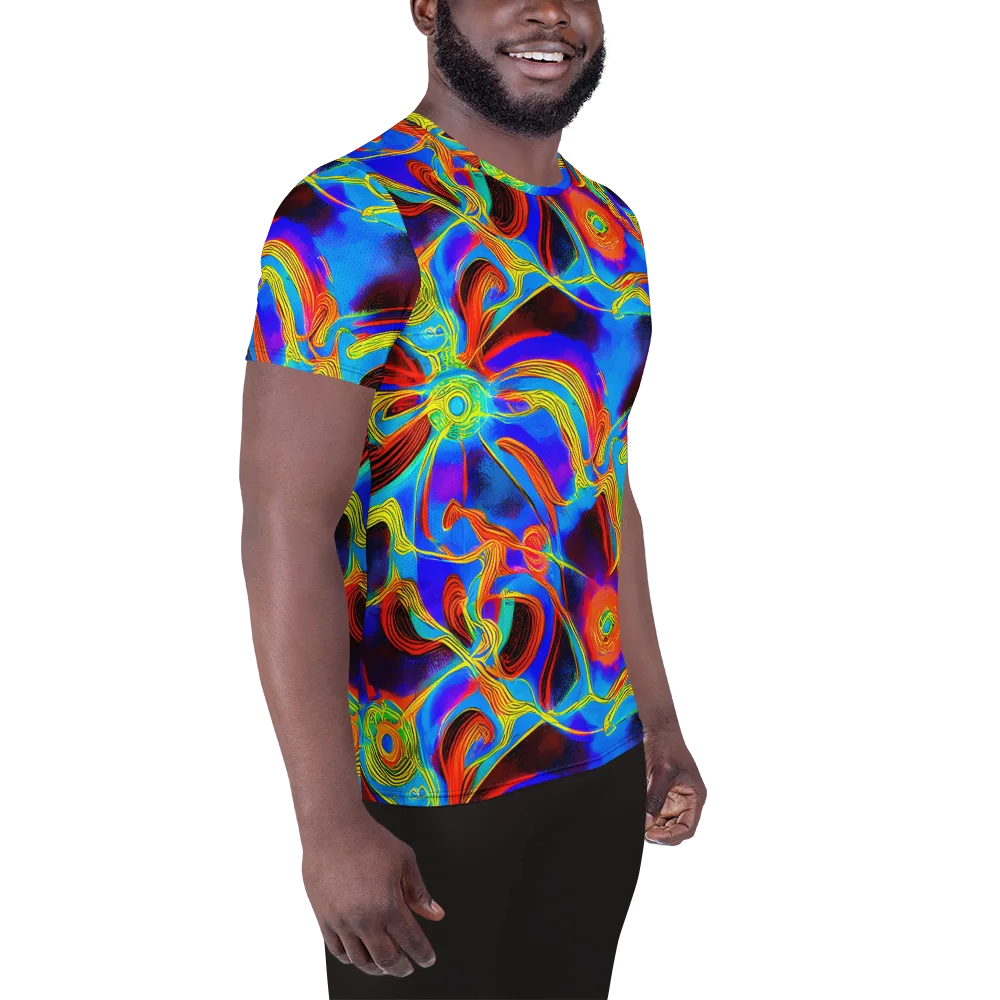 Sunburst Current on Men's Athletic T-Shirt — Right