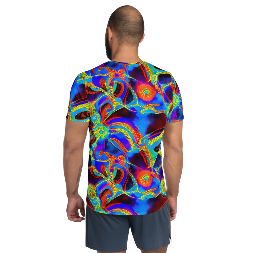 Sunburst Current on Men's Athletic T-Shirt — Back