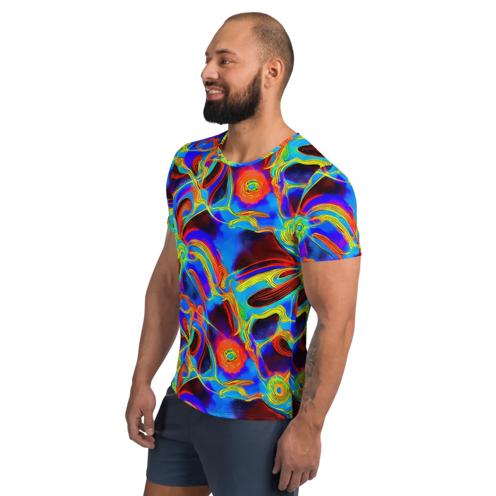 Sunburst Current on Men's Athletic T-Shirt — Left
