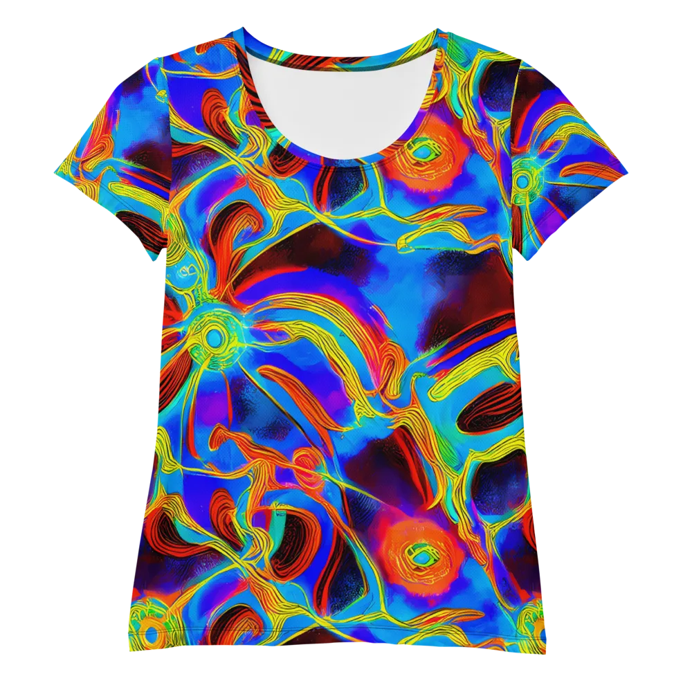 Sunburst Current on Women's Athletic T-Shirt — Front