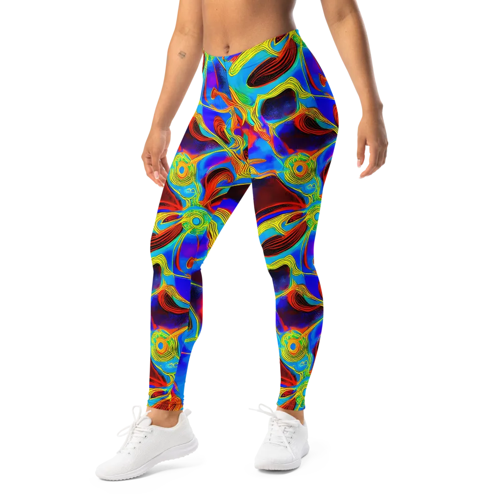 Sunburst Current on Leggings — Left Front