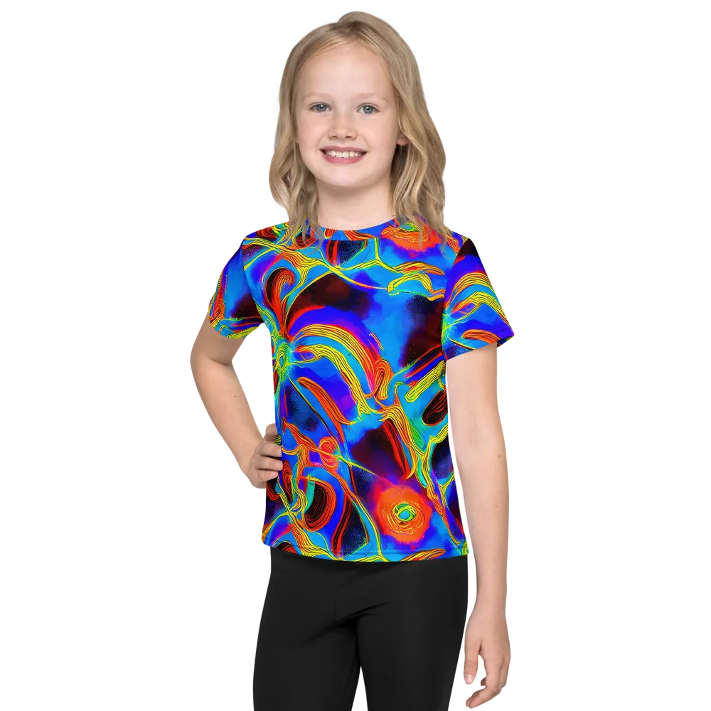 Sunburst Current on Kids Crew Neck T-Shirt — Front