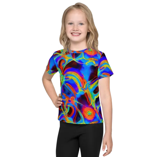 Sunburst Current on a Kids Crew Neck T-Shirt