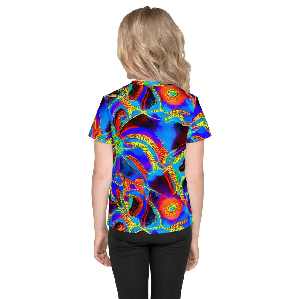 Sunburst Current on Kids Crew Neck T-Shirt — Back