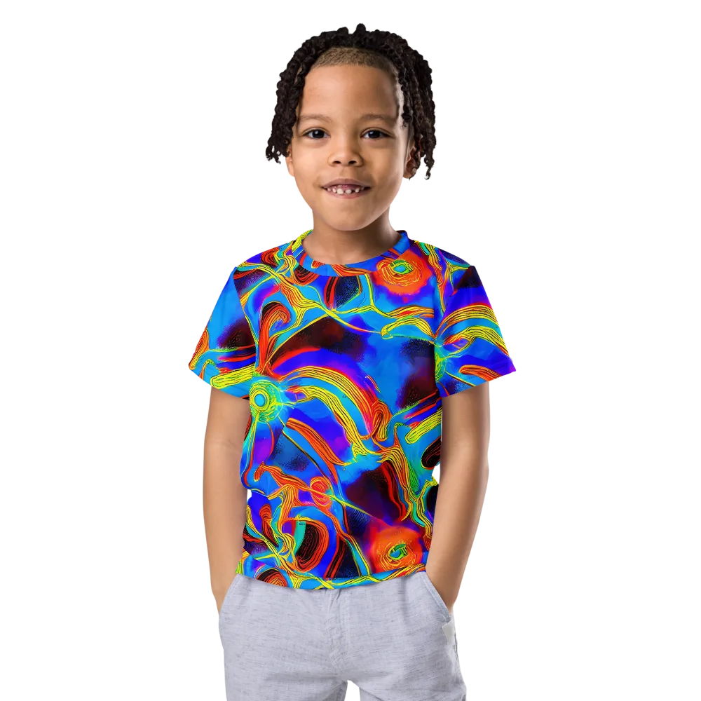 Sunburst Current on Kids Crew Neck T-Shirt — Front