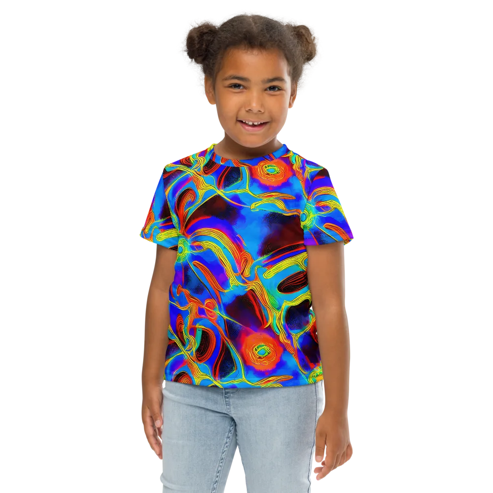 Sunburst Current on Kids Crew Neck T-Shirt — Front