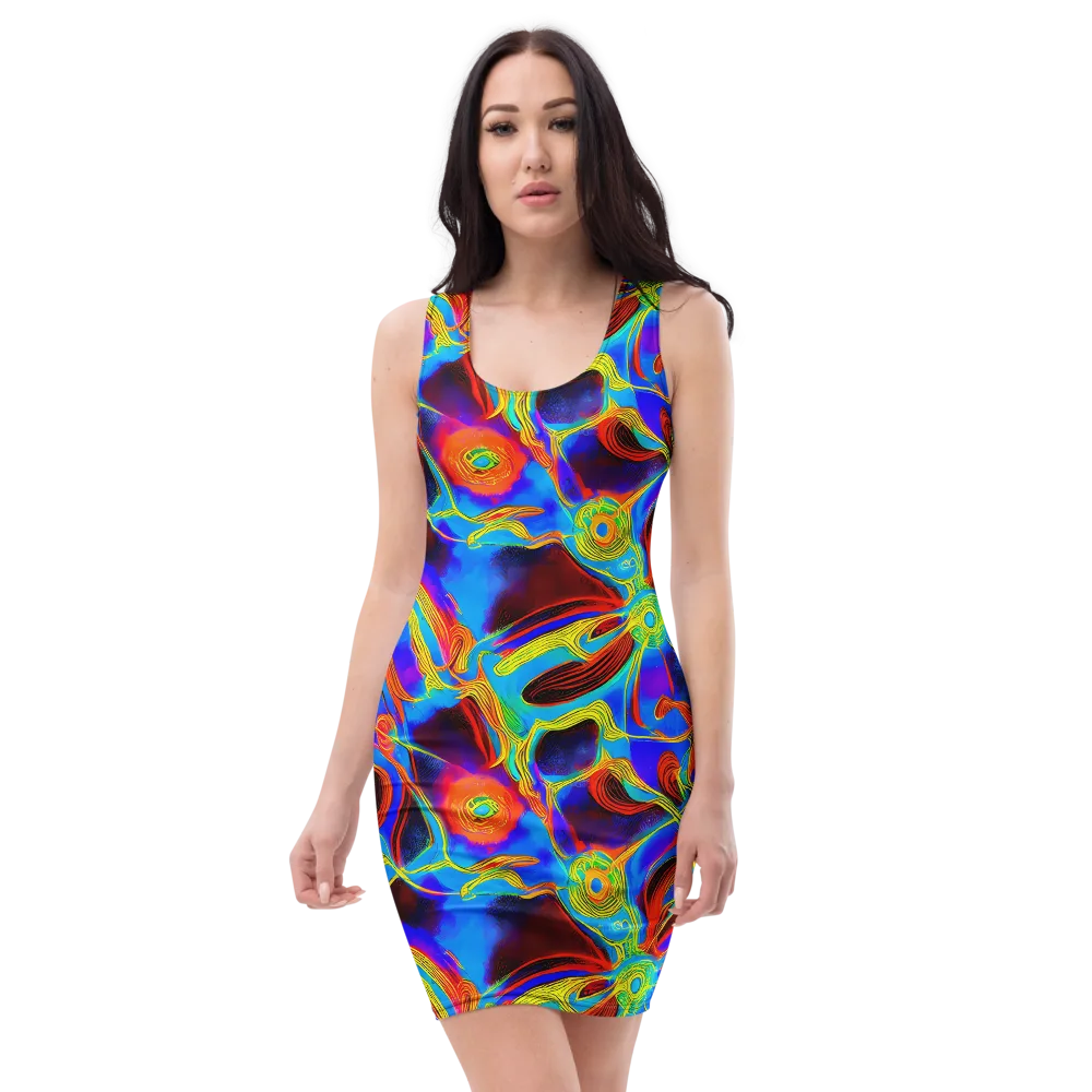 Sunburst Current on Bodycon Dress — Front
