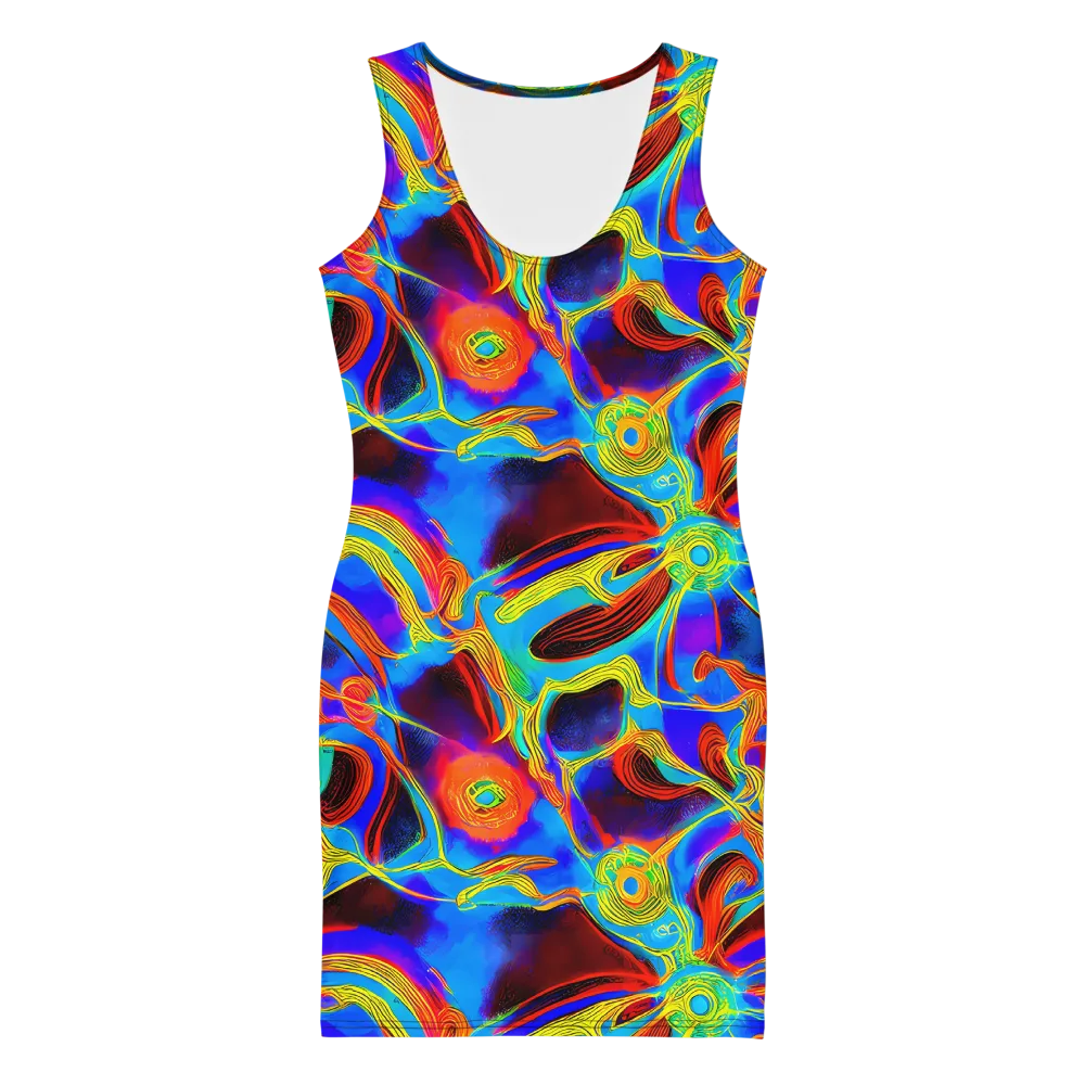 Sunburst Current on Bodycon Dress — Front