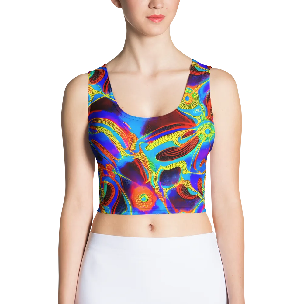 Sunburst Current on Crop Top — Front