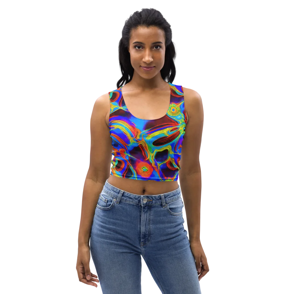 Sunburst Current on Crop Top — Front