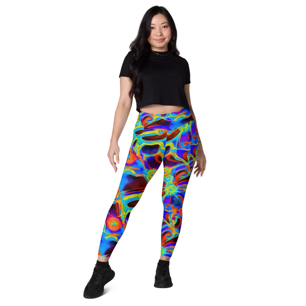 Sunburst Current on Leggings with Pockets — Front