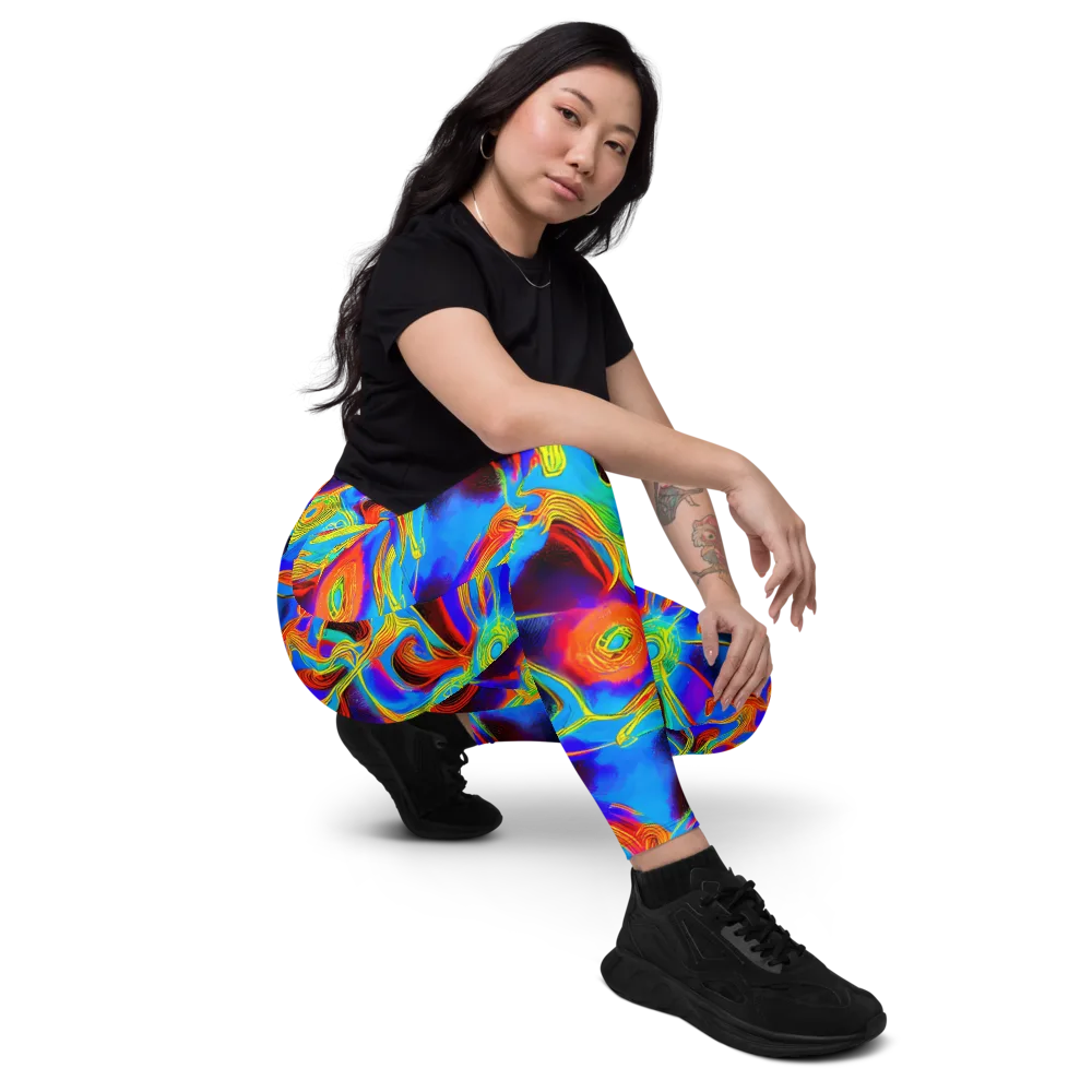 Sunburst Current on Leggings with Pockets — Right Front