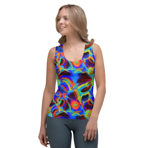Sunburst Current on a Women's Tank Top