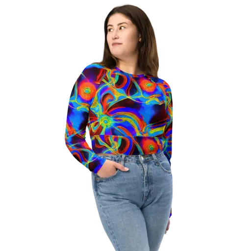 Sunburst Current on a Long Sleeve Crop Top