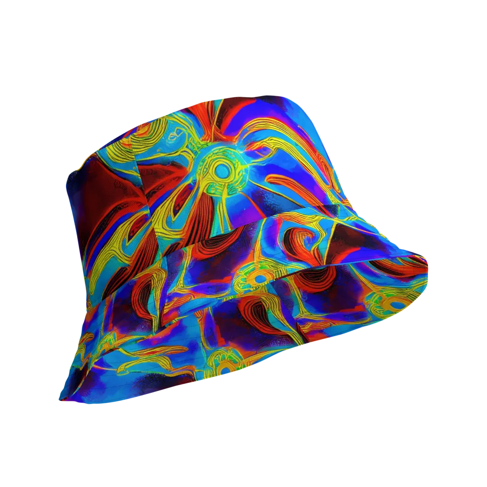 Sunburst Current on Reversible Bucket Hat — Product details Outside