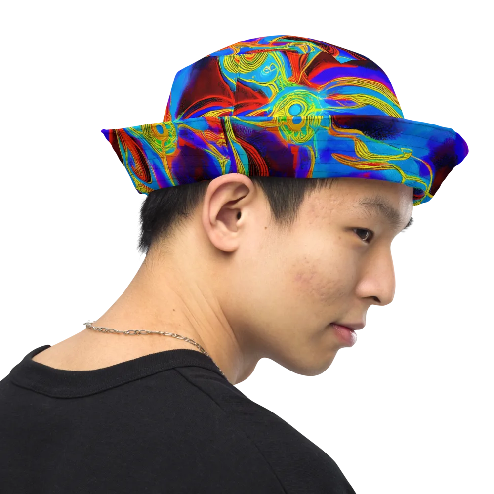 Sunburst Current on Reversible Bucket Hat — Right Outside
