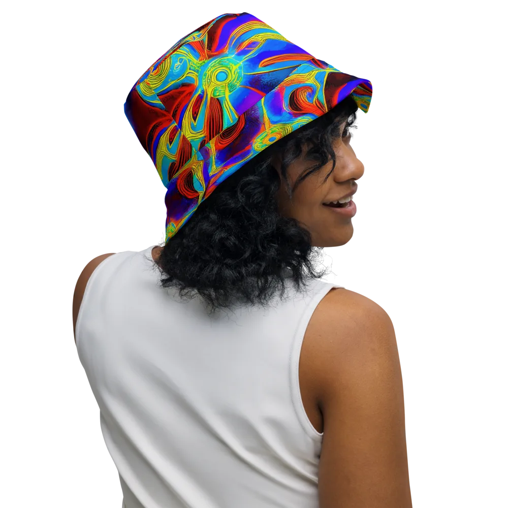 Sunburst Current on Reversible Bucket Hat — Right Outside