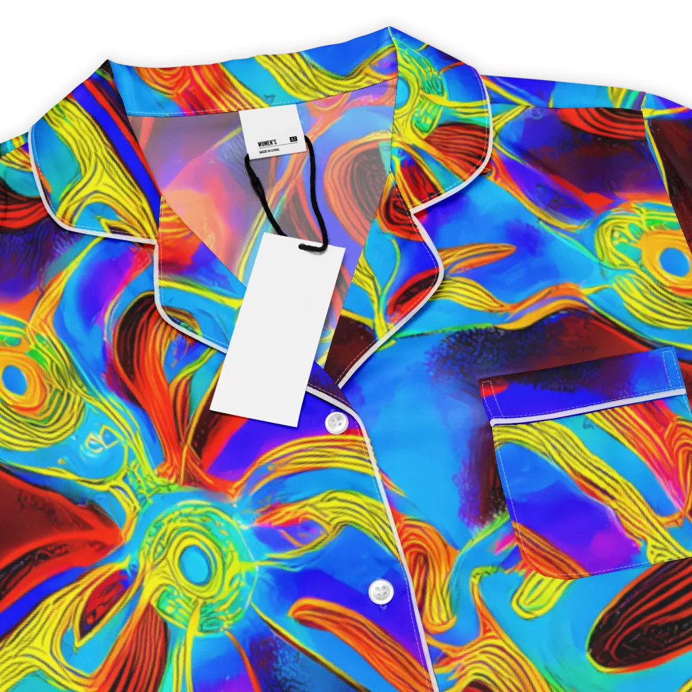 Sunburst Current on Women's Short Sleeve Pajama Top — Product details