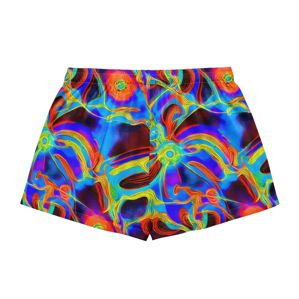Sunburst Current on Women's Pajama Shorts — Back