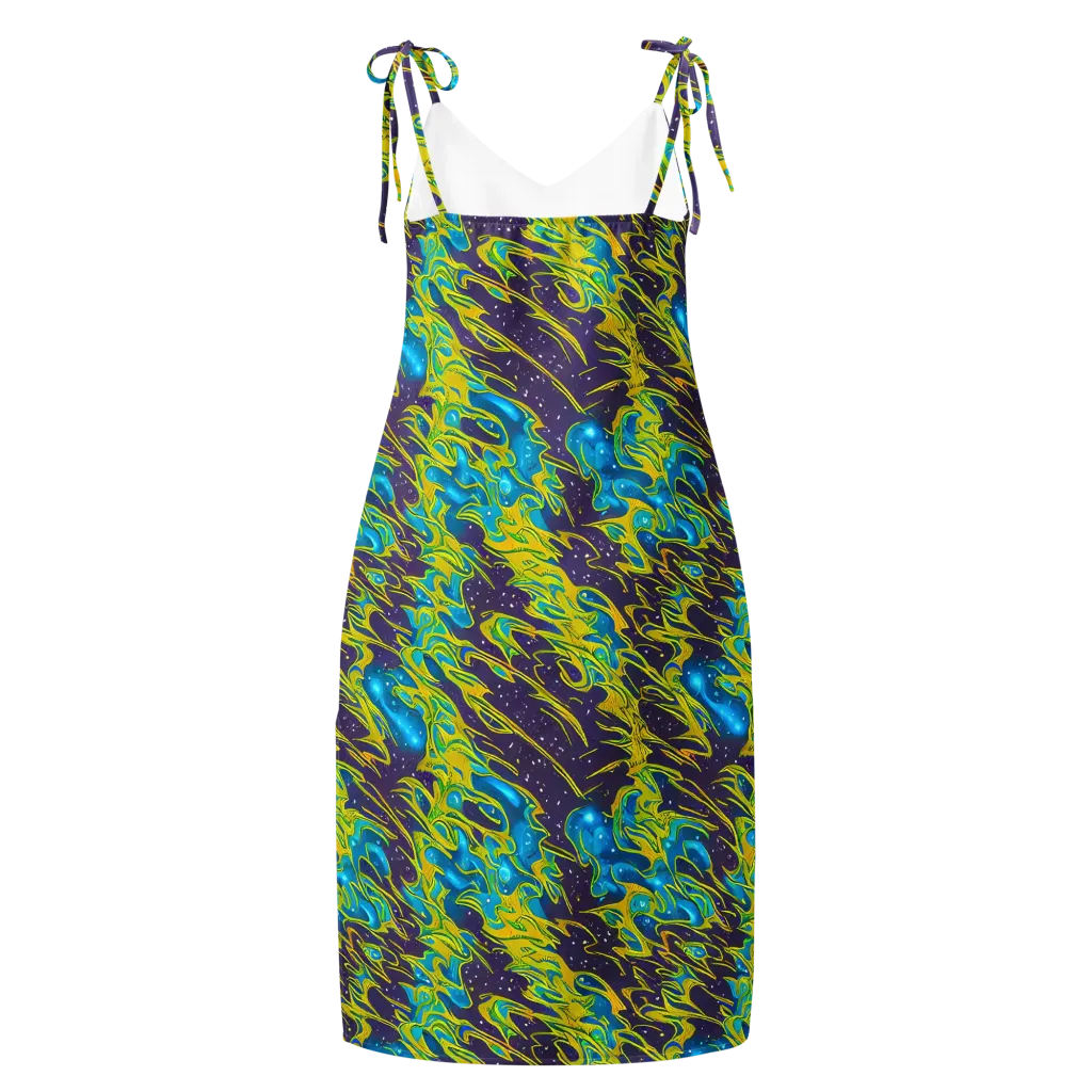 Aqua Eclipse on Slip Dress — Back