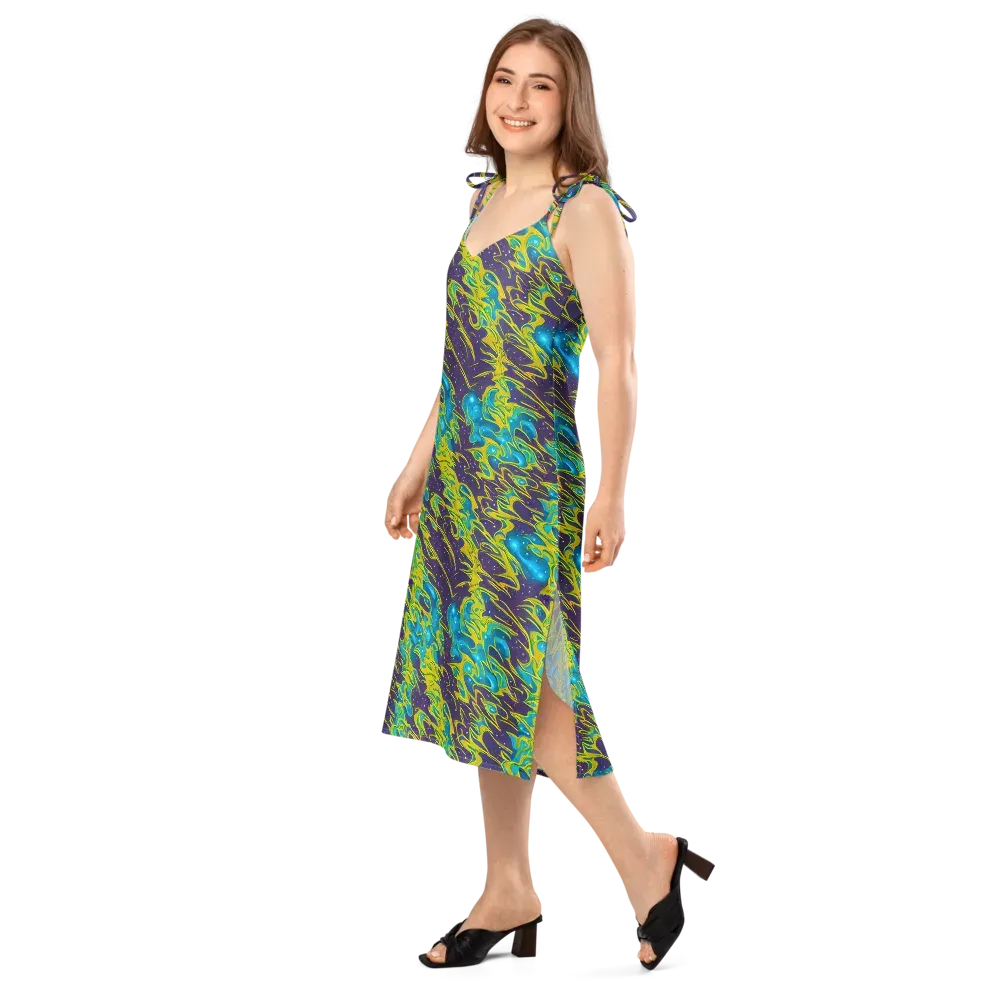 Aqua Eclipse on Slip Dress — Left Front
