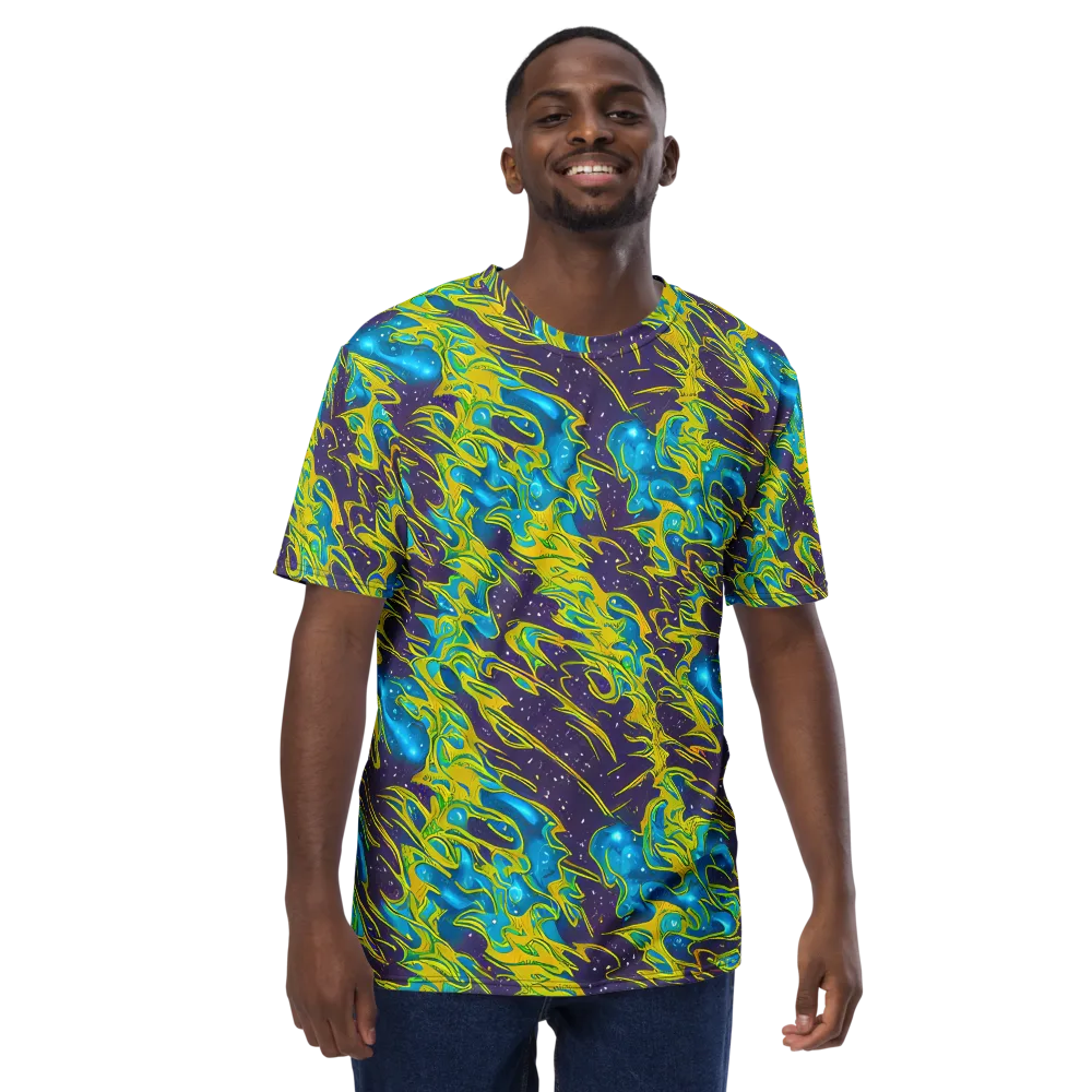 Aqua Eclipse on Men's Crew Neck T-Shirt — Front