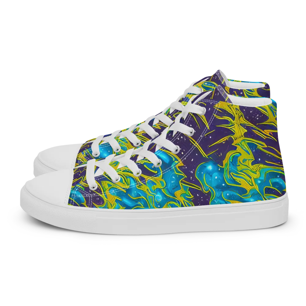 Aqua Eclipse on Women's High Top Canvas Shoes — Left