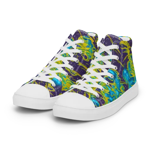 Aqua Eclipse on a Women's High Top Canvas Shoes
