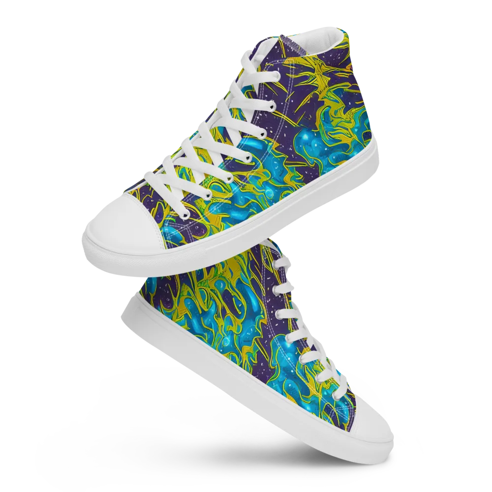 Aqua Eclipse on Women's High Top Canvas Shoes — Front