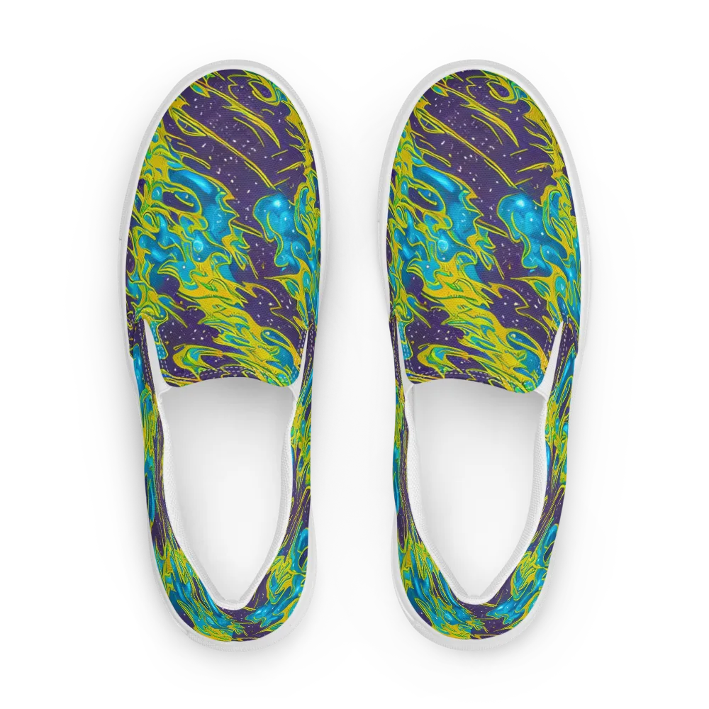 Aqua Eclipse on Men's Slip-On Canvas Shoes — Front
