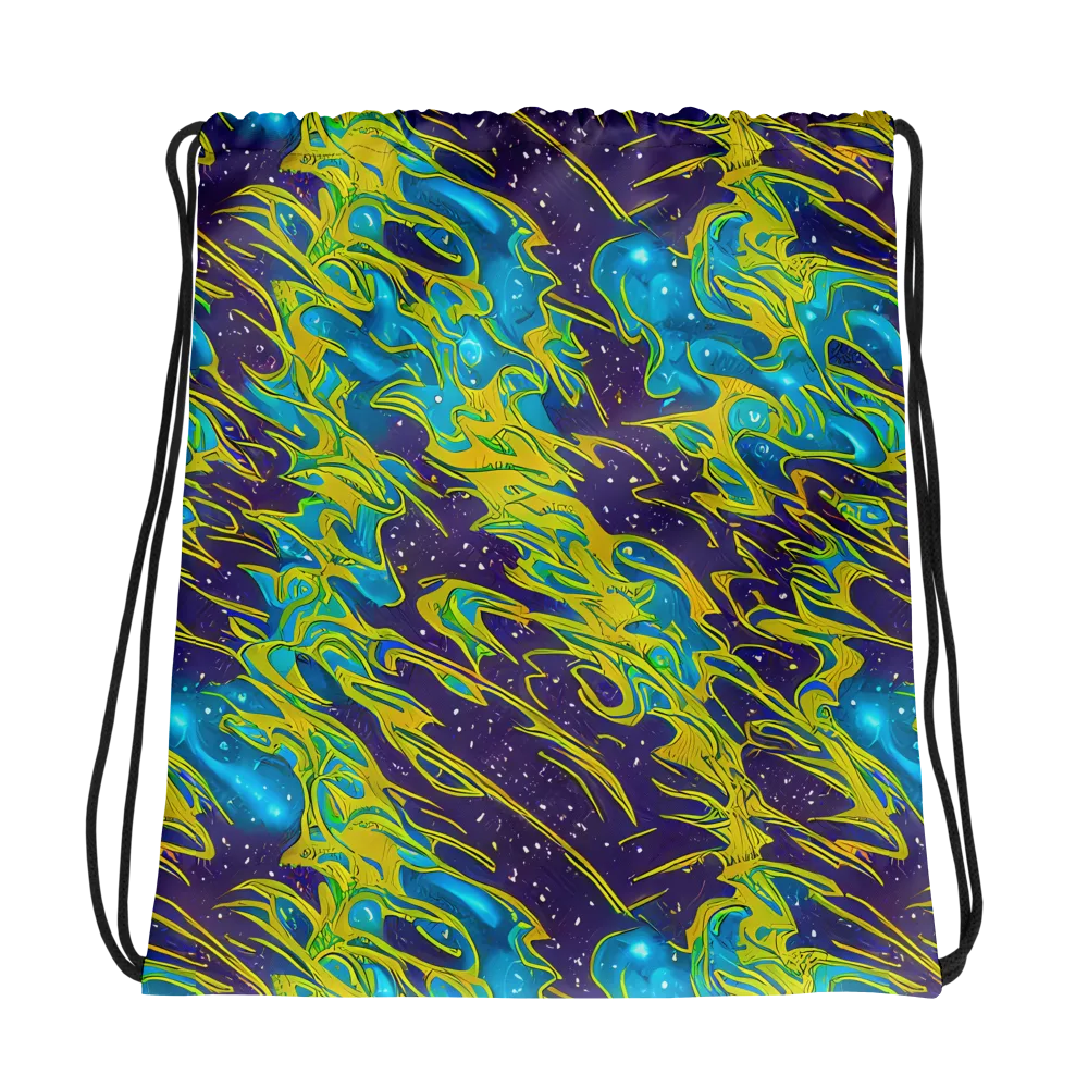 Aqua Eclipse on Drawstring Bag — Photo