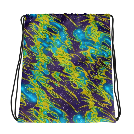Aqua Eclipse on a Drawstring Bag