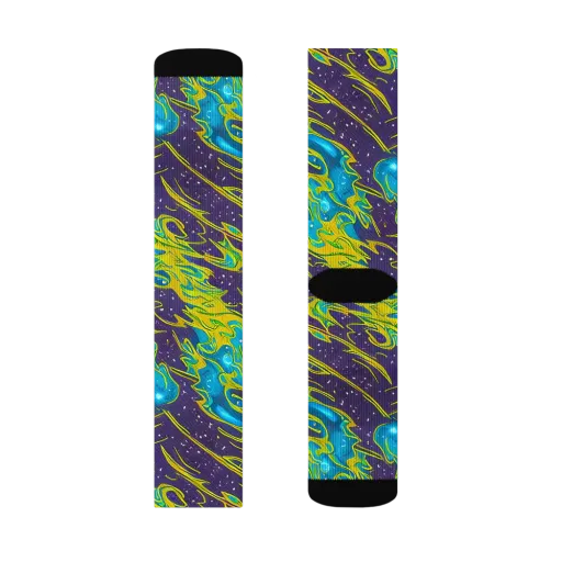 Aqua Eclipse on a Socks