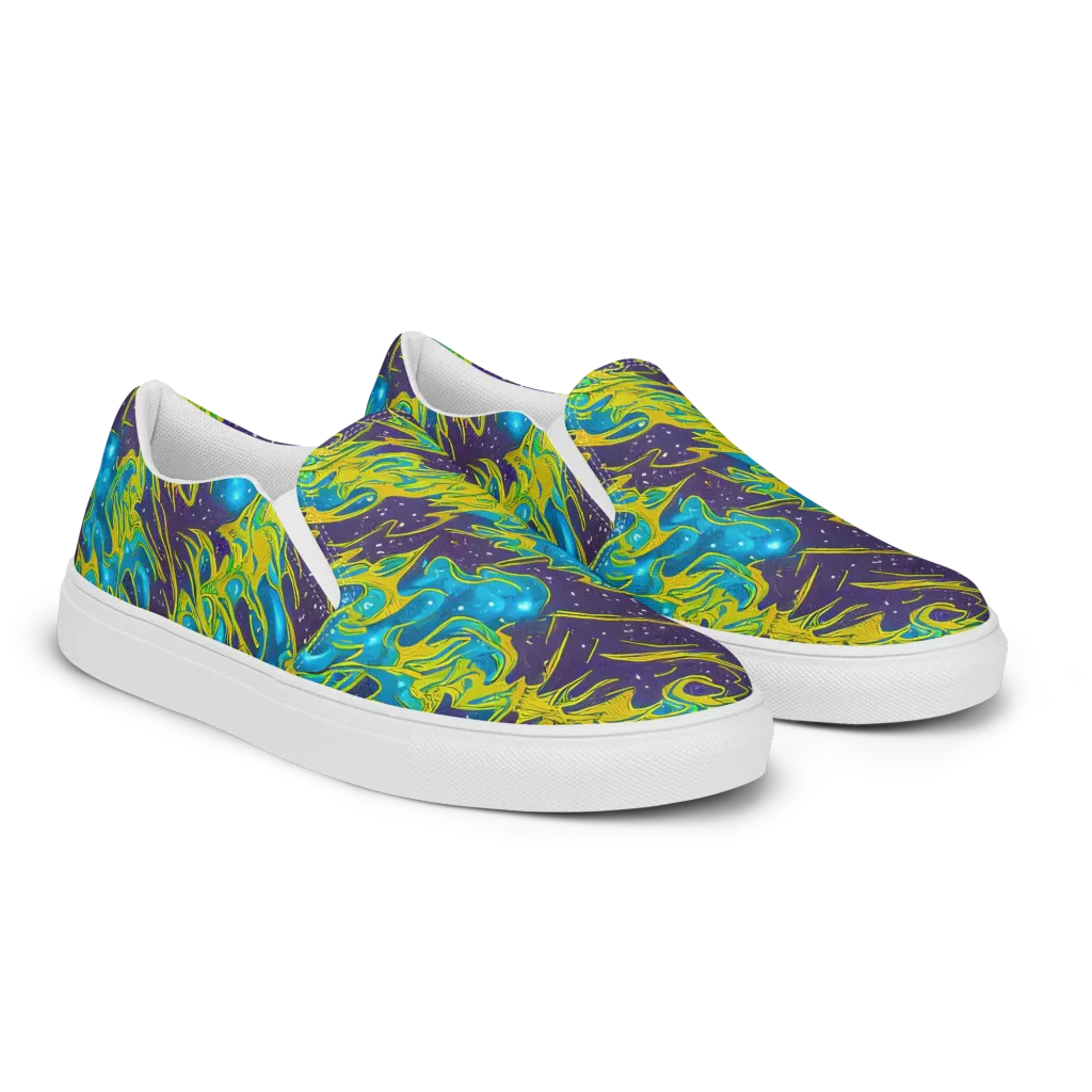 Aqua Eclipse on Women's Slip-On Canvas Shoes — Right Front