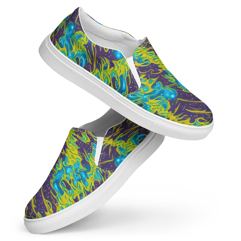Aqua Eclipse on Women's Slip-On Canvas Shoes — Front