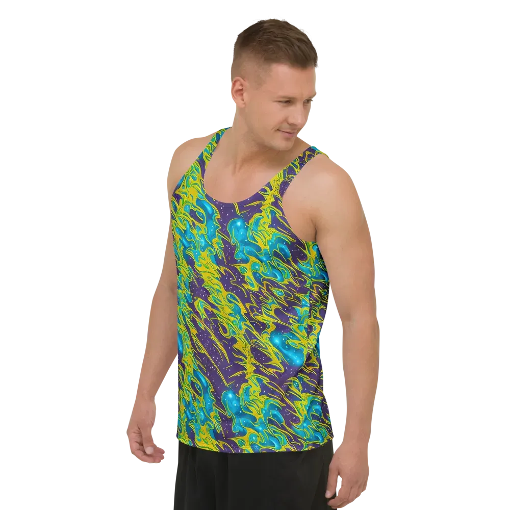 Aqua Eclipse on Men's Tank Top — Left Front