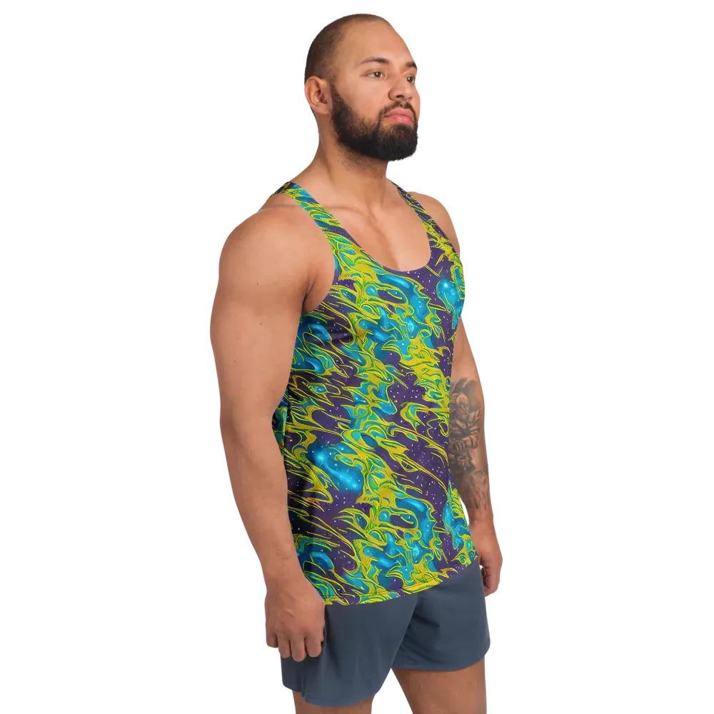 Aqua Eclipse on Men's Tank Top — Right Front