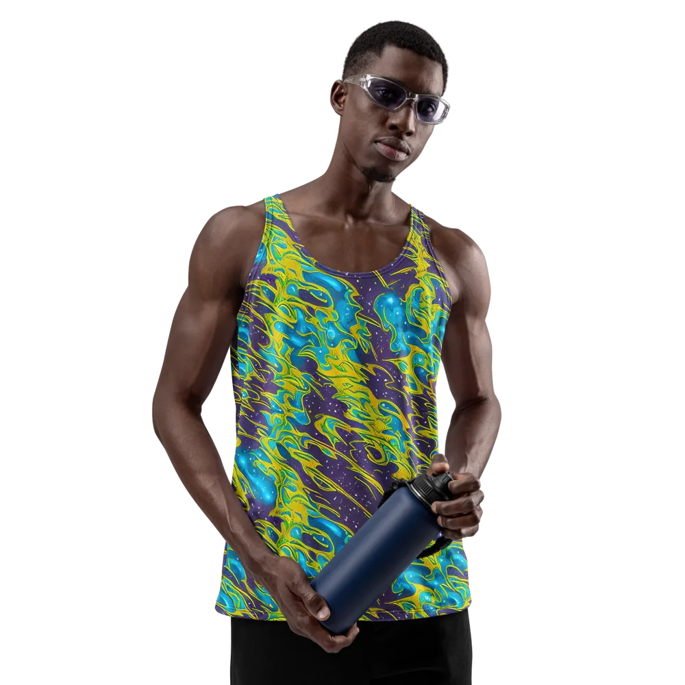 Aqua Eclipse on Men's Tank Top — Front