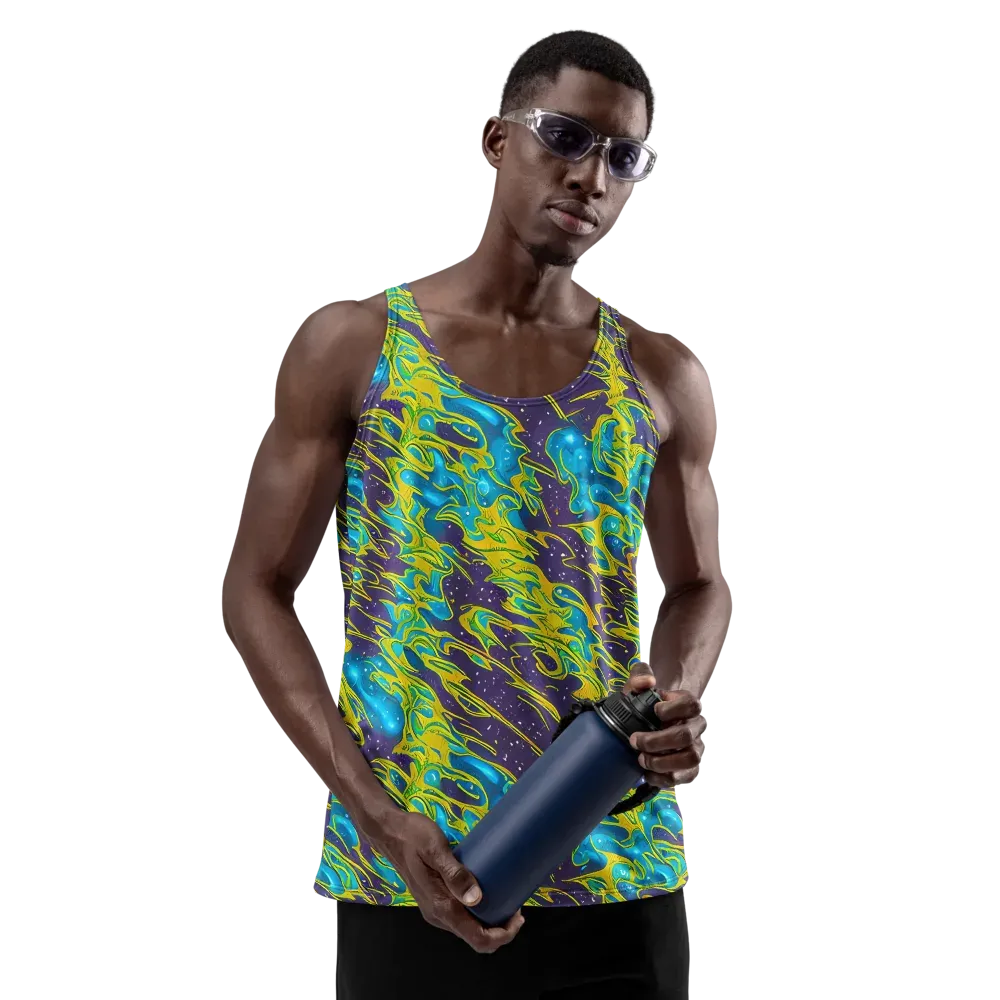 Aqua Eclipse on Men's Tank Top — Front