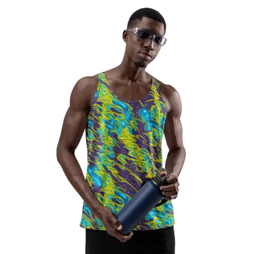 Aqua Eclipse on a Men's Tank Top
