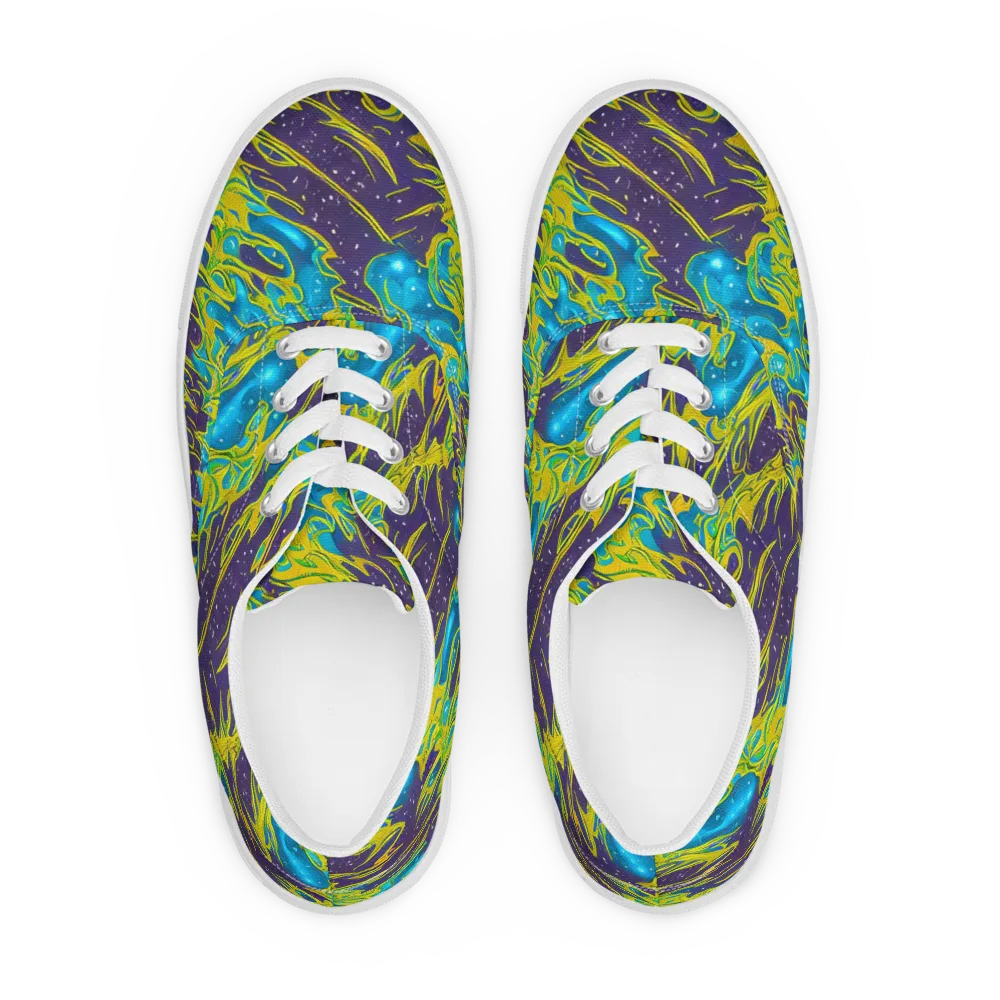 Aqua Eclipse on Men's Lace-Up Canvas Shoes — Front